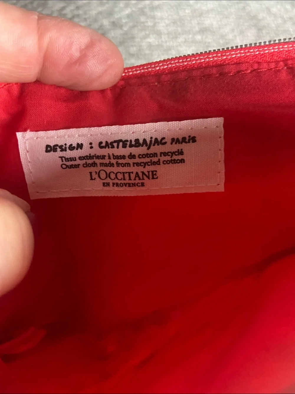 L'OCCITANE Red Star & Moon Kids Pouch with Blue and Yellow Accents